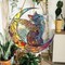 Summer Charming Cat Angel Acrylic Stained Glass Window Hanging Sun Catcher Decor Stained Panel Hangings Wall Art Decor, for Friends and Family (Cat Angel)